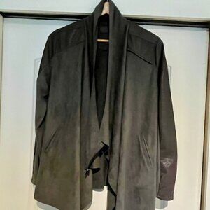 BLANKNYC, Faux suede & leather jacket, size M, color grey